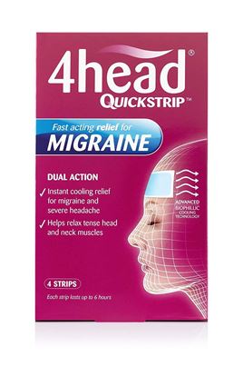 Picture of 4Head Quickstrip Headache and Migraine Relief Strips - Pack of 4