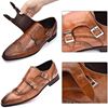 Picture of Men's Oxford Shoes Double Monk Strap Brown-01