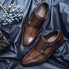 Picture of Men's Oxford Shoes Double Monk Strap Brown-02