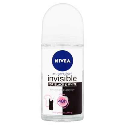 Picture of Nivea 50ml Invisible Black and White Clear Roll on Anti Perspirant Deodorant