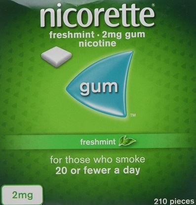 Picture of Nicorette chewing gum freshmint 2mg 210 pack